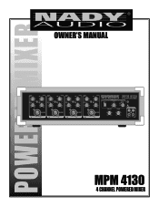 Nady MPM 4130x PA 210 Owners Manual