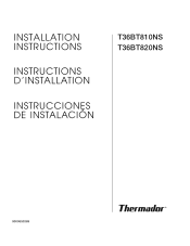 Thermador T36BT820NS Installation Manual