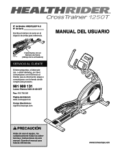 HealthRider Crosstrainer 1250t Elliptical Spanish Manual