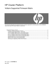 HP Cluster Platform Interconnects v2010 Voltaire Supported Firmware Matrix (AV-VSFWM-1C)