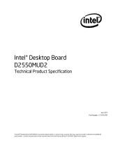 Intel D2550MUD2 Technical product specification