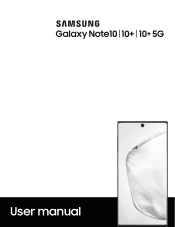 Samsung Galaxy Note10 256GB Sprint User Manual