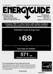 GE GNE21FMKES Energy Guide