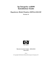 HP Integrity cx2600 hp Integrity cx2600 Installation Guide