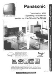 Panasonic PVC2540 PVC2540 User Guide
