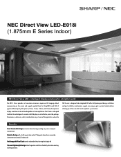 Sharp LED-E018I Specification Brochure