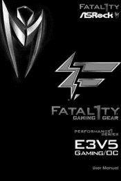 ASRock Fatal1ty E3V5 Performance Gaming/OC User Manual