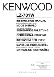 Kenwood LZ-701W User Manual