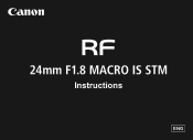 Canon RF24mm F1.8 MACRO IS STM Instruction Manual