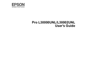 Epson Pro L30000U Users Guide