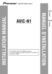 Pioneer AVIC N1 Other Manual