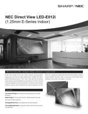Sharp LED-E012I Specification Brochure