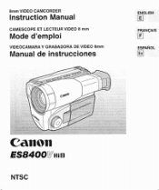 Canon ES8400V ES 8400V Instruction Manual
