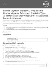 Dell Wyse 7040 License Migration Tool LMT to update the License Migration Subsystem LMS for thin clients with Windows 10 IoT Enterprise Instruc