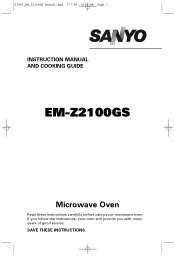 Sanyo EM-Z2100GS Owners Manual