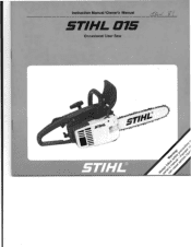 Stihl MS 015 Instruction Manual