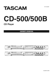 TASCAM CD-500 Owners Manual