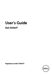 Dell E2014T Users Guide