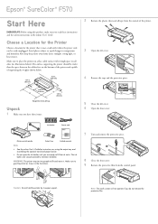 Epson SureColor F570 Start Here - Installation Guide