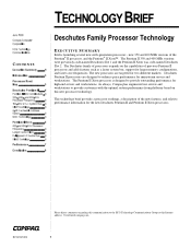 HP Armada 6500 Deschutes Family Processor Technology