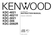 Kenwood KDC-3021 User Manual