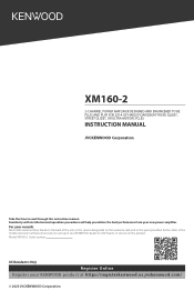 Kenwood XM160-2 Operation Manual