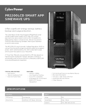 CyberPower PR2200LCD Datasheet