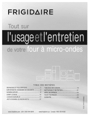 Frigidaire FFMV164LS Complete Owner's Guide (Français)