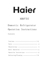 Haier HBF50 User Manual