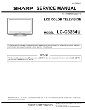 Sharp LC-C3234U Service Manual