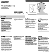 Sony MDR-XB600 Operating Instructions