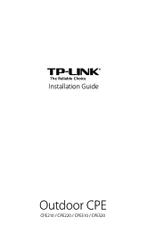 TP-Link 16dBi CPE520 V1.1 Installation Guide