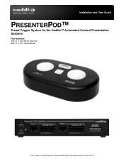 Vaddio Additional PresenterPOD PresenterPOD System Manual