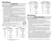 WestBend P53-297 Instruction Manual