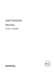 Dell P2422HA Monitor Users Guide
