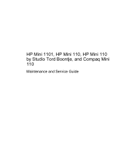 HP Mini 110-1050NR Service Guide