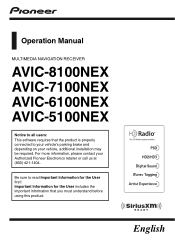 Pioneer AVIC-5100NEX Owner's Manual