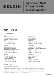 Belkin F5D7051 F5D7051 User Manual - English