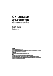 Gigabyte GV-RX80256D Manual