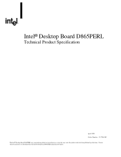 Intel BLKD865PERL Product Specification