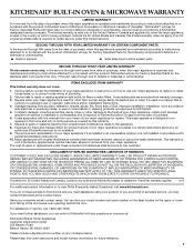 KitchenAid KHMC1857WBL Warranty Information
