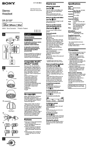Sony DR-EX12iP Operating Instructions