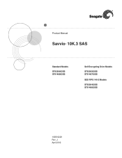 Seagate ST300MM0026 Savvio 10K.3 SAS Product Manual