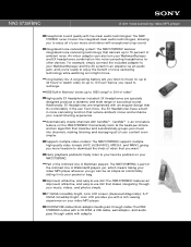 Sony NWZ-S738FBNC Marketing Specifications