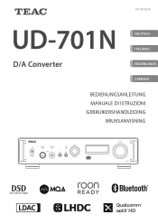 TEAC UD-701N Owners Manual Deutsch Italiano Nederlands Svenska
