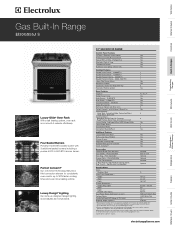 Electrolux EI30GS55JS Product Specifications Sheet (English)