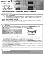 Frigidaire FGHT2055VF Quick Start Guide