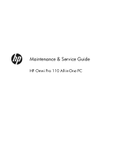 HP Omni Pro 110 Maintenance and Service Guide: HP Omni Pro 110 All-in-One PC