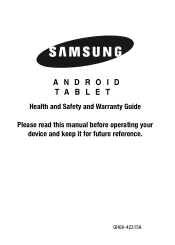 Samsung SM-T807R4 Legal Usc Tab S Sm-t807r4 Kit Kat English Health And Safety Guide Ver.kk_r2 (English(north America))