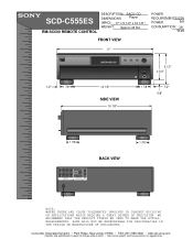 Sony SCD-C555ES Dimensions Diagram